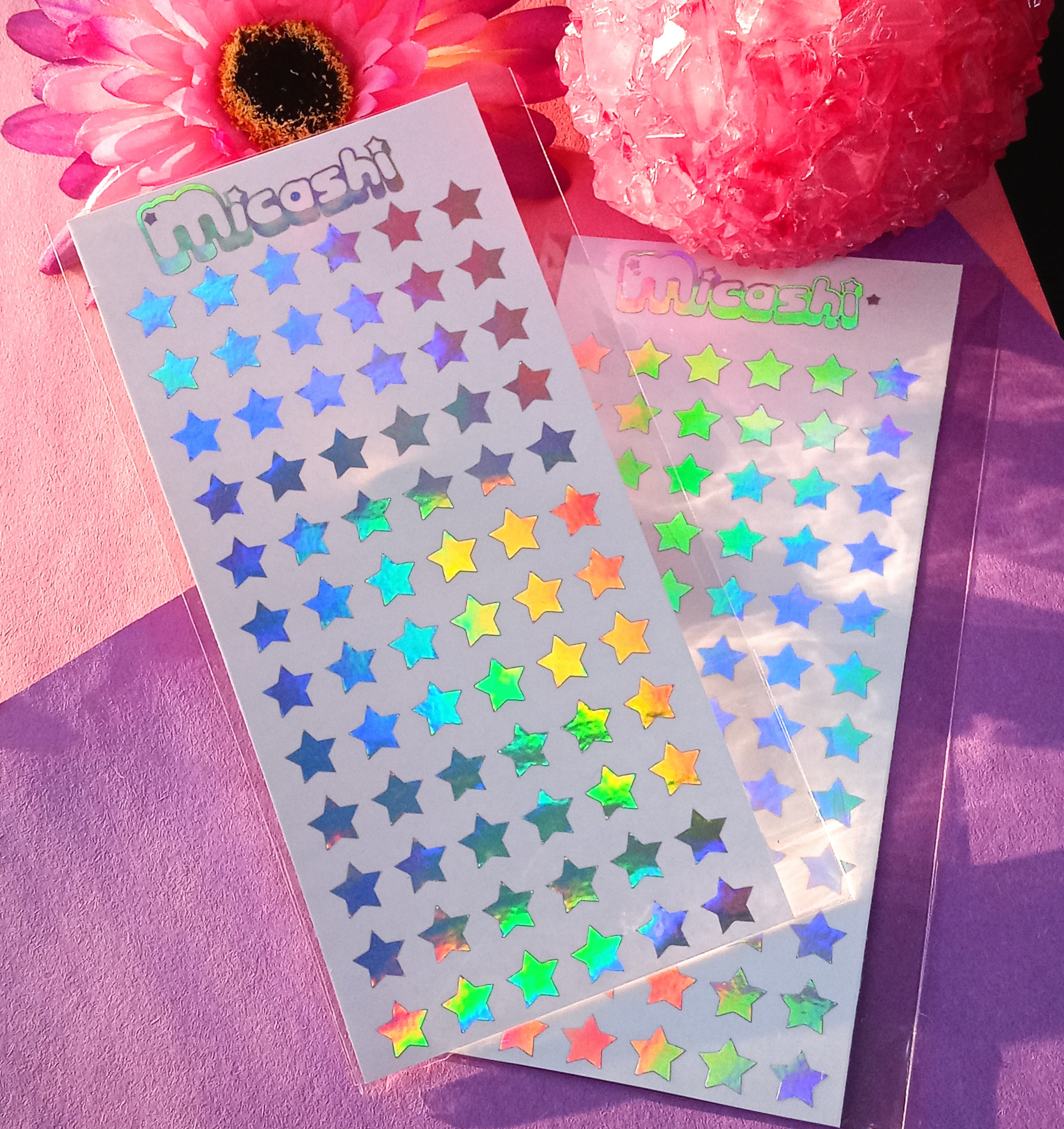 Stars Holographic Stickers Sheet – Micashi Store